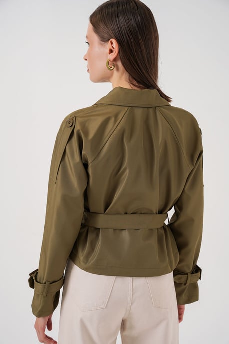 Kort bälte Trench Coat - Image 6