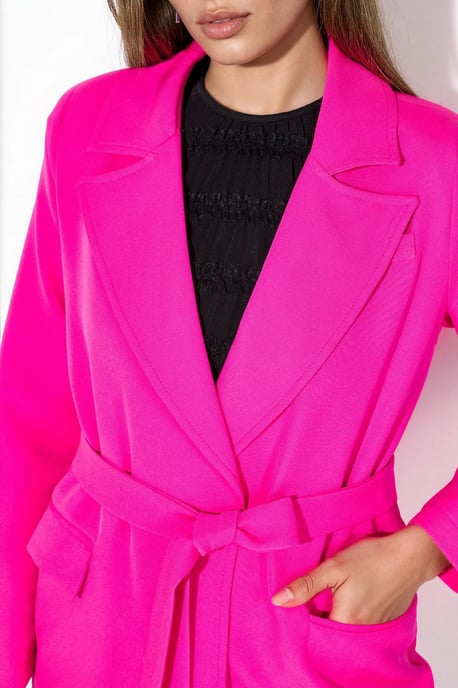 Kort bälte med sjalkrage-blazer - Image 4