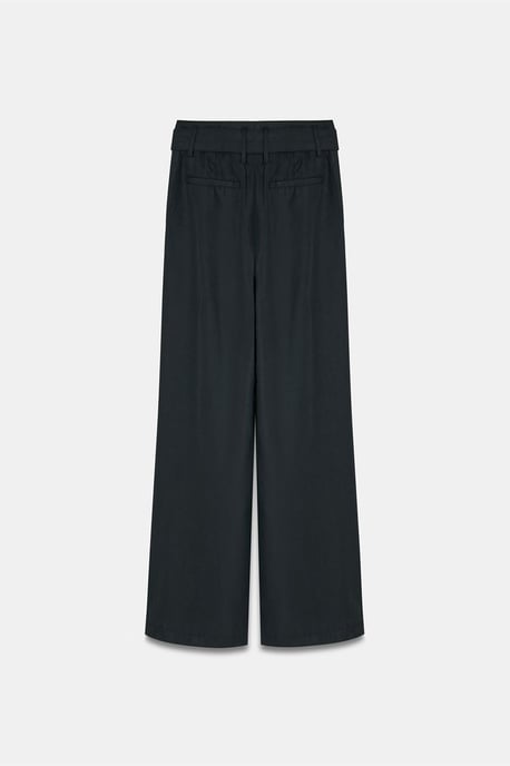 Gestrikte Wijde Linnenmix Broek - Image 6