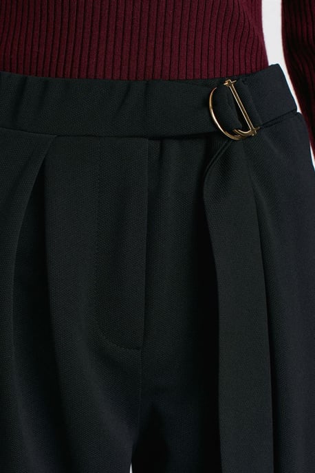 High-Waist Wide-Leg Crepe Trousers - Image 4
