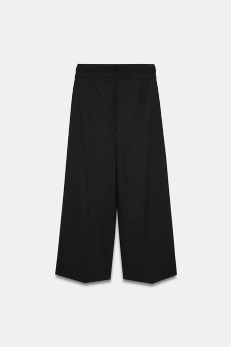 Högmidjade vida crepebyxor - Image 6