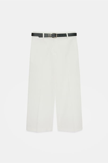 Hoogwaisted Gecurvde Culottes met Ceintuurlint - Image 5