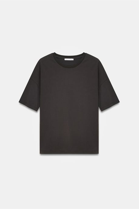 Dam T-shirt med rund hals i bomull - Image 5