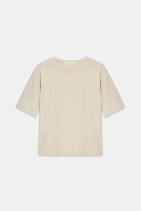 Dam T-shirt med rund hals i bomull - Image 5