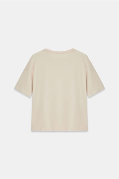 Dam T-shirt med rund hals i bomull - Image 6