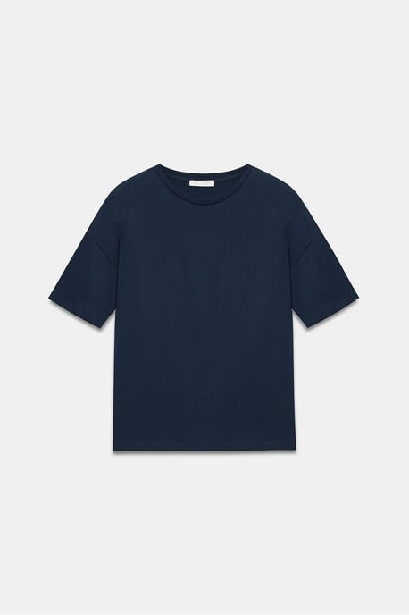 Dam T-shirt med rund hals i bomull - Image 5