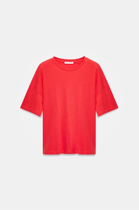 Dam T-shirt med rund hals i bomull - Image 5