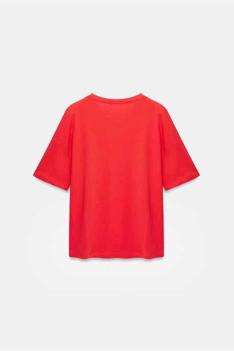 Dam T-shirt med rund hals i bomull - Image 6