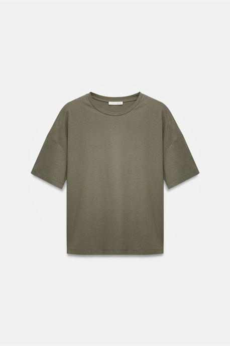 Dam T-shirt med rund hals i bomull - Image 5