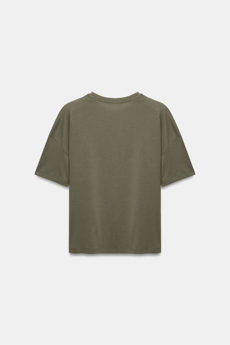 Dam T-shirt med rund hals i bomull - Image 6