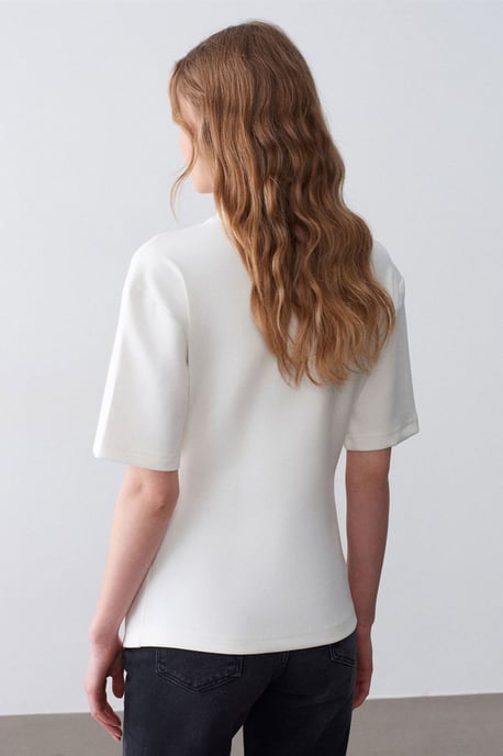 Dames T-shirt met ronde hals en korte mouwen - Image 3