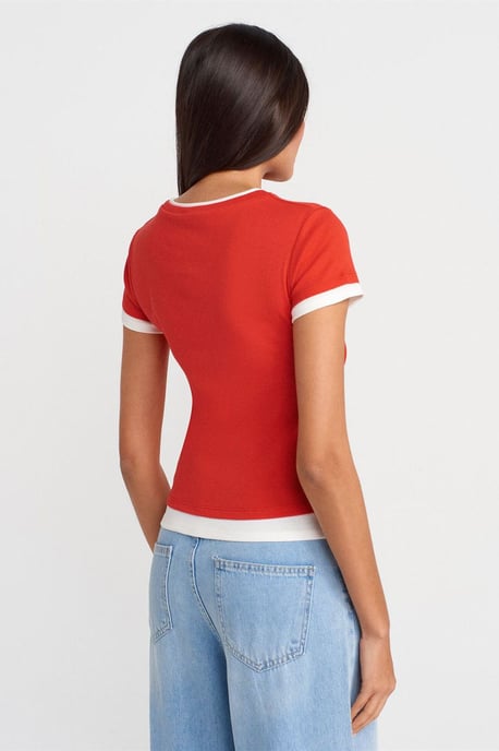 Women's Slim Fit Cotton Crew Neck T-Shirt - Image 2