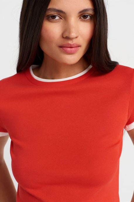 Women's Slim Fit Cotton Crew Neck T-Shirt - Image 3