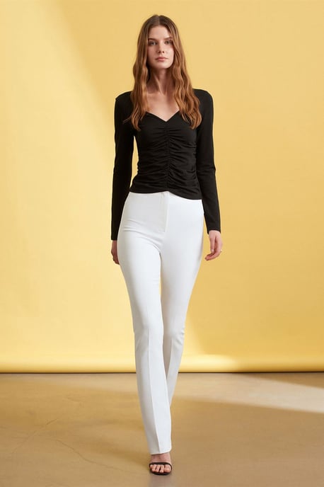Women's Straight-leg Crepe Trousers - Image 4
