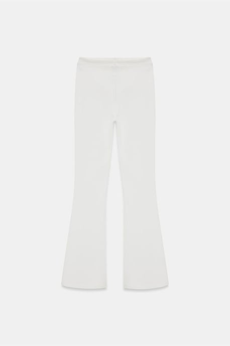 Mid-Waist Flare Jersey Pants With Drawstring - Image 6