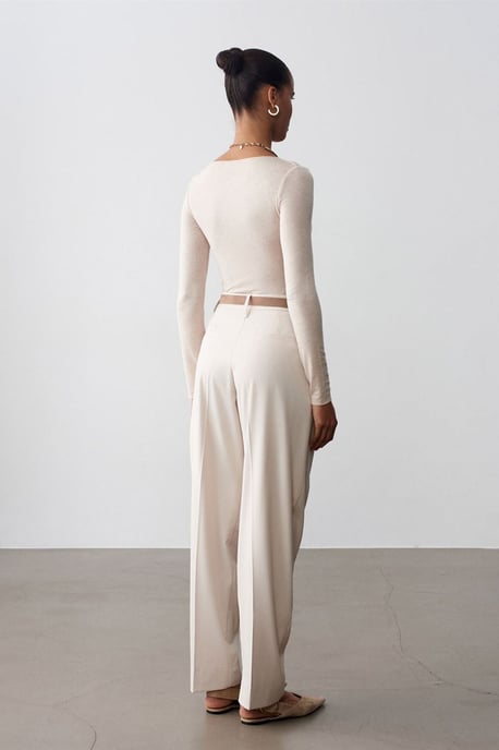 Belted Straight-Leg Crepe Trousers - Image 3
