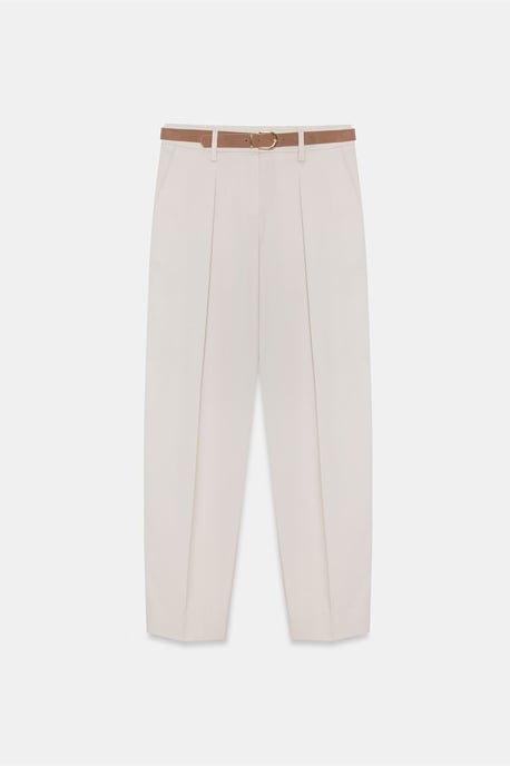 Belted Straight-Leg Crepe Trousers - Image 6