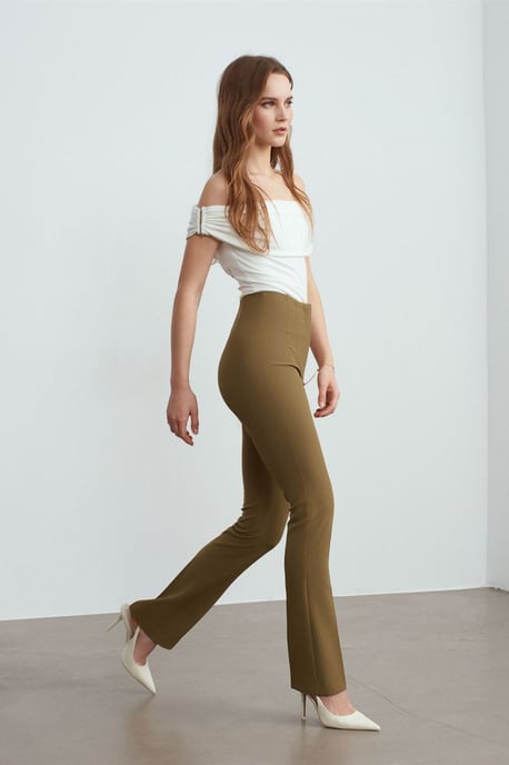 Vrouwen Recht Gesneden Crepe Broek - Image 4