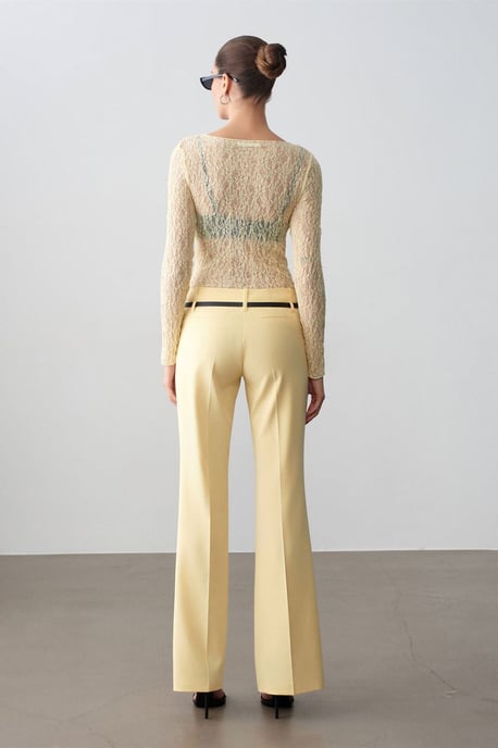 Belted Straight-Leg Crepe Trousers - Image 2