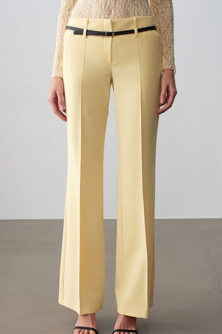 Belted Straight-Leg Crepe Trousers - Image 3