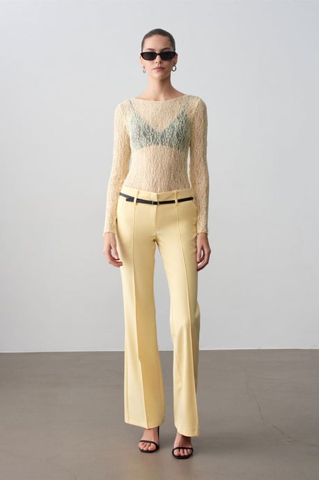 Belted Straight-Leg Crepe Trousers - Image 4