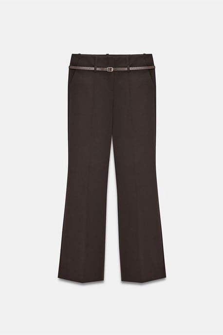 Belted Straight-Leg Crepe Trousers - Image 5