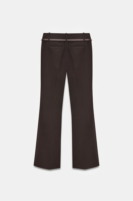 Belted Straight-Leg Crepe Trousers - Image 6