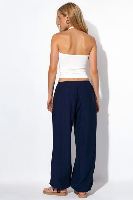 Elastische broek met strikdetail - Image 3