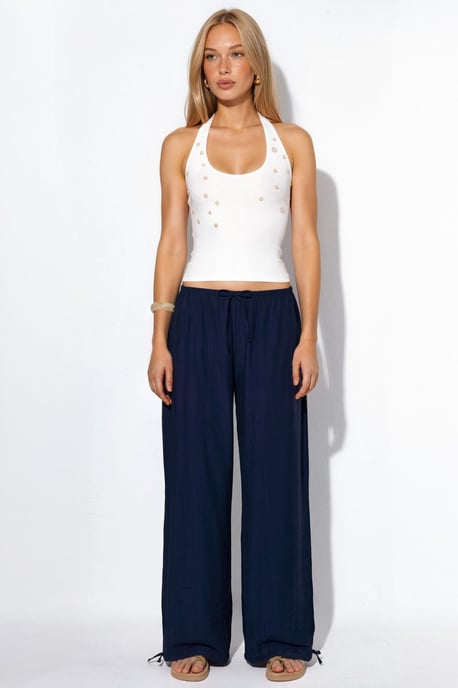 Elastische broek met strikdetail - Image 5