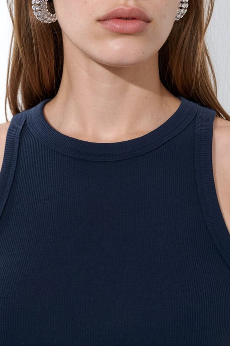 Geribbelde Katoenmix Tanktop - Image 4