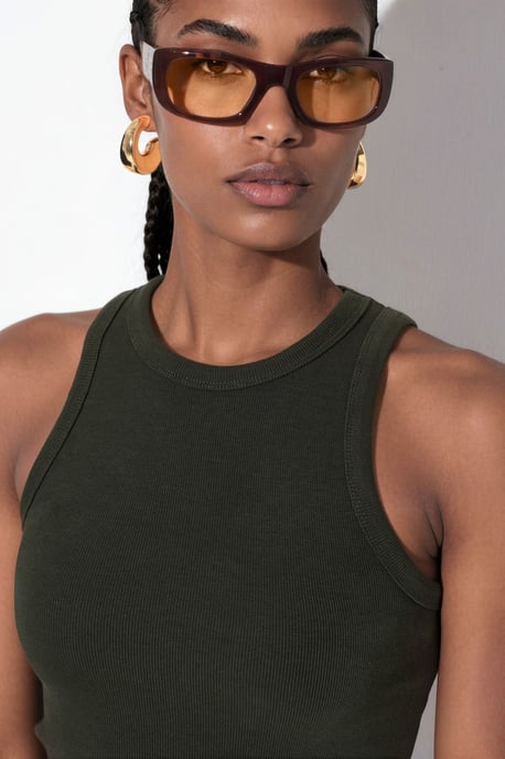 Geribbelde Katoenmengsel Tanktop - Image 4