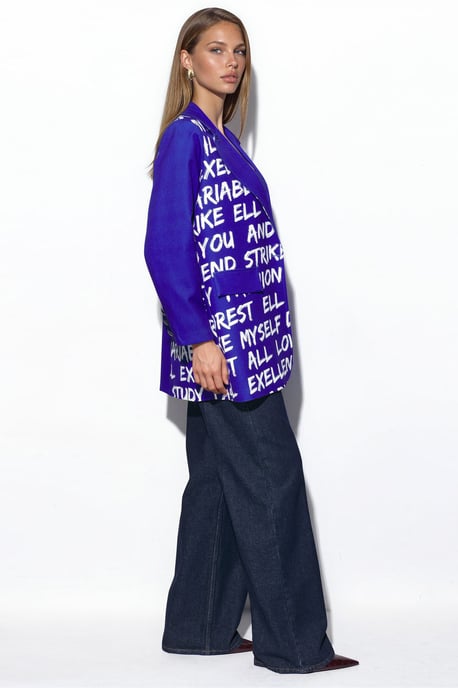 Oversized Crepe Blazer Jacket - Image 2