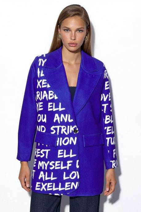Oversized Crepe Blazer Jacket - Image 5