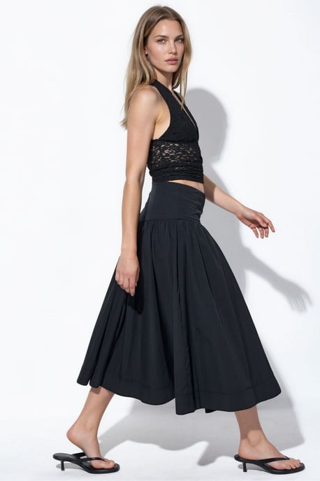 High-Waist A-Line Midi Skirt - Image 2