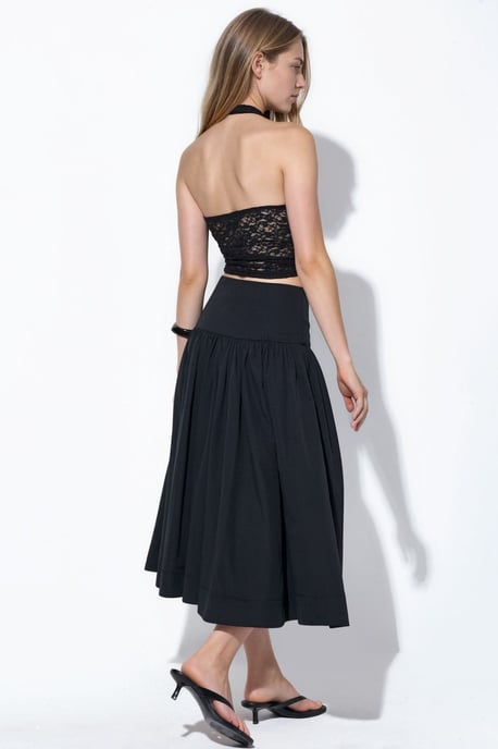 High-Waist A-Line Midi Skirt - Image 3