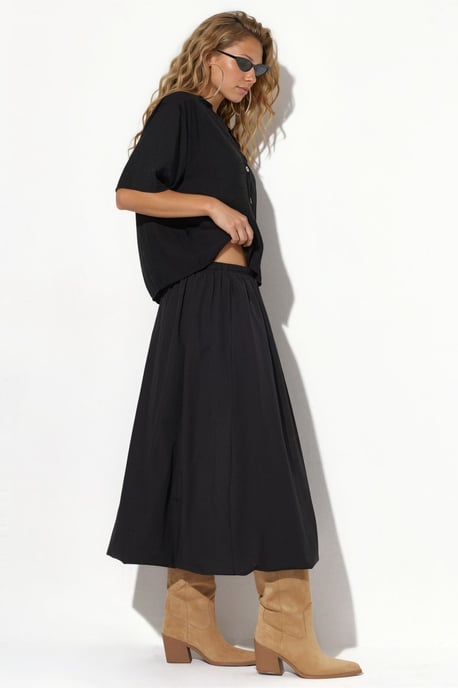 Hoge Taille A-Lijn Midi Rok - Image 4