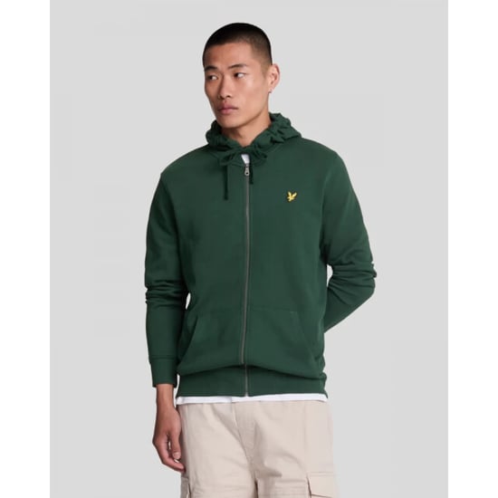 Lyle and Scott Ml420v zip through hoodie dark green w486 sweater - Image 1