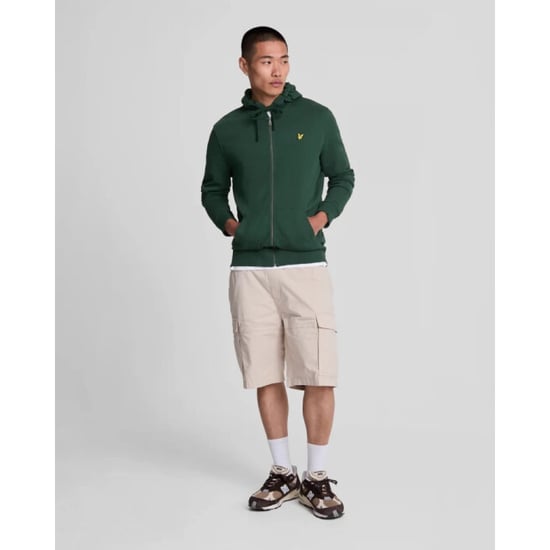 Lyle and Scott Ml420v zip through hoodie dark green w486 sweater - Image 2