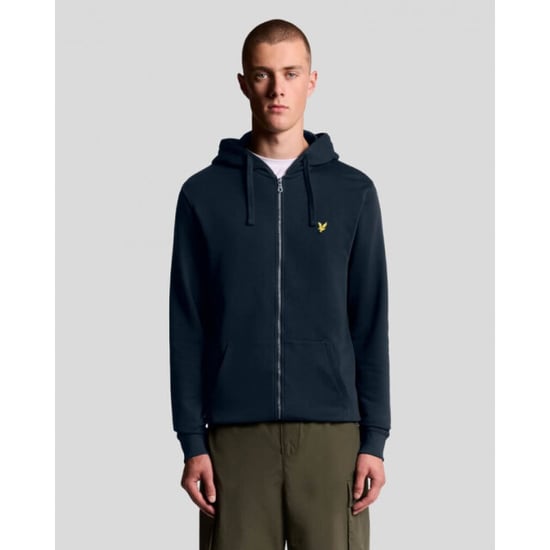 Lyle and Scott Ml420v zip through hoodie dark navy z271 sweater - Image 3