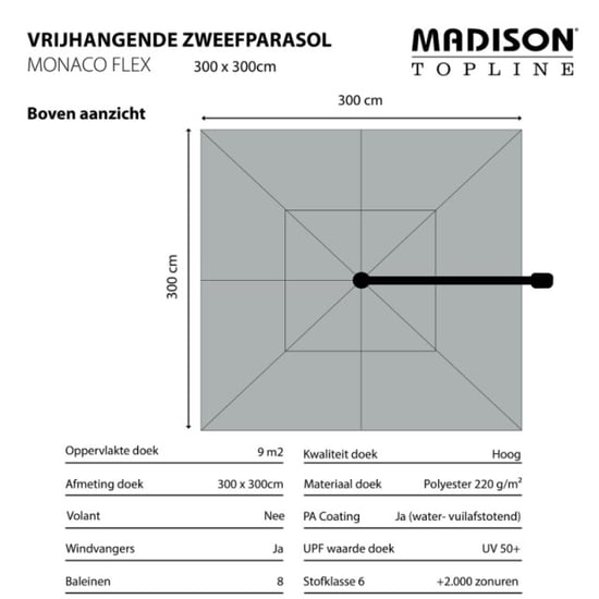 Madison Mega combi deal! parasol monaco flex iii + voet + hoes - Image 5
