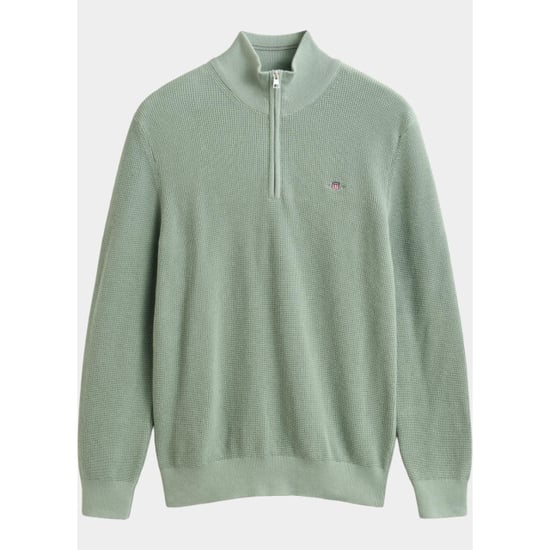 Gant Half zip katoenen textured sweater met 8030292/308 - Image 1
