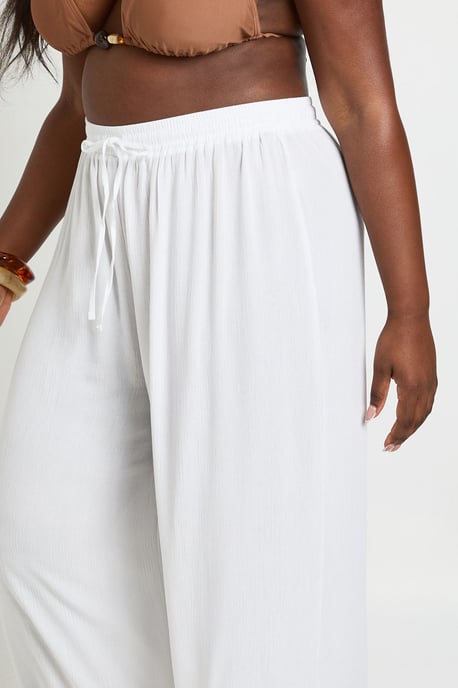 Plus Essentials Oversized Linen Look Trousers - Image 4