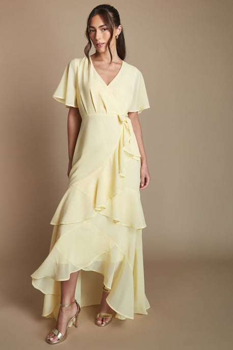 Angel Sleeve Tiered Bridesmaid Maxi Dress - Image 4