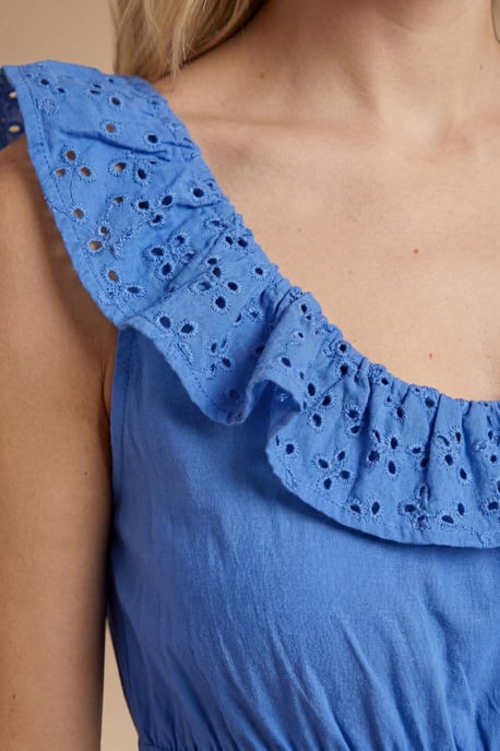 Broderie Ruffle Tiered Hem Maxi Dress - Image 3