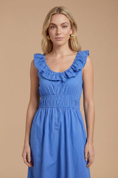 Broderie Ruffle Tiered Hem Maxi Dress - Image 4