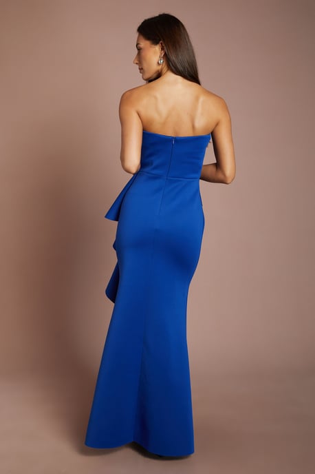 Bandeau Ruffle Stretch Crepe Maxi Dress - Image 3