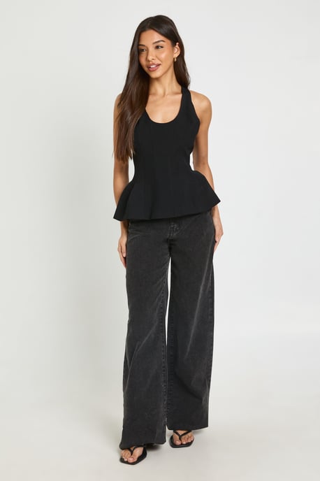 Peplum Structure Corset Top - Image 3