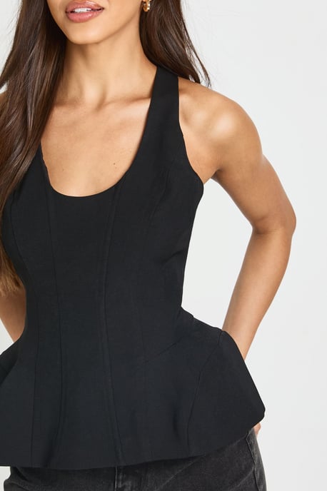 Peplum Structure Corset Top - Image 4