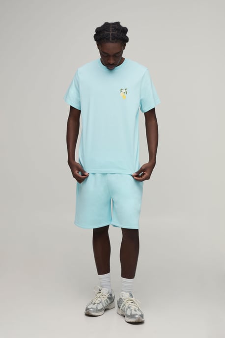 Regular Fit Lemon Printed T-Shirt & Regular Fit Short Set - Image 4