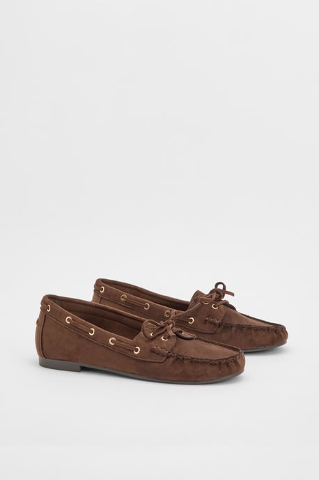 Lori Faux Suede Boat Shoes - Image 3